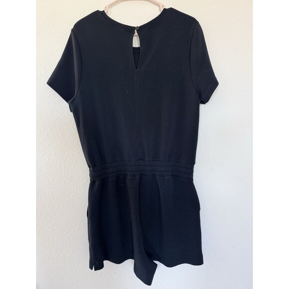 Spanx Airessentials Women’s Short Sleeve Jumpsuit Size XL Black Athleisure - Picture 4 of 6
